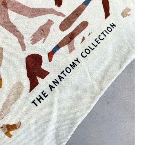 French terry met benen, handen en armen motief 'Limbs The Anatomy Collection'